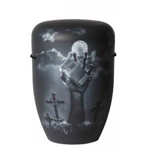Hand Painted Biodegradable Cremation Ashes Funeral Urn / Casket - Cigarette Smoking 